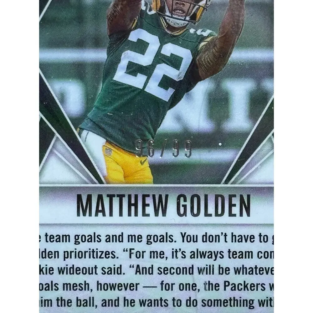 2025 Panini Phoenix Matthew Golden Packers Rookie Auto #174 Seismic /99 Packers